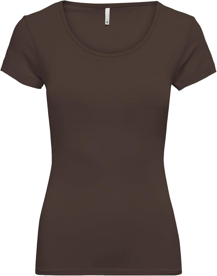 ONLY 3er Pack Damen T-Shirt schwarz oder weiss Kurzarm lang Basic Sommer T-Shirts XS S M L XL 152091