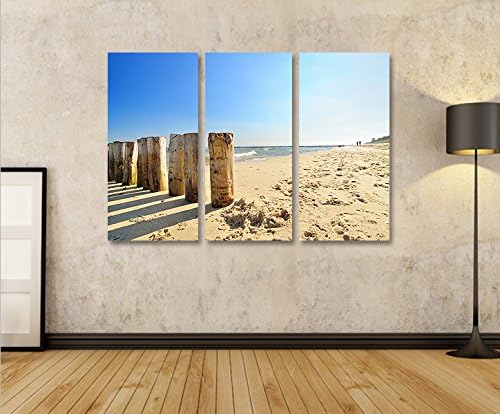 islandburner Bild Bilder auf Leinwand Ostsee Strand 3p XXL Poster Leinwandbild Wandbild Dekoartikel