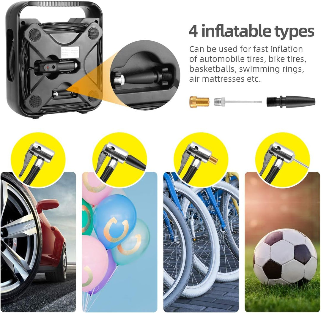 WindGallop 12v Kompressor Auto Luftpumpe Autoreifen Pumpe Reifen Pumpe für Auto Luftkompressor Elekt