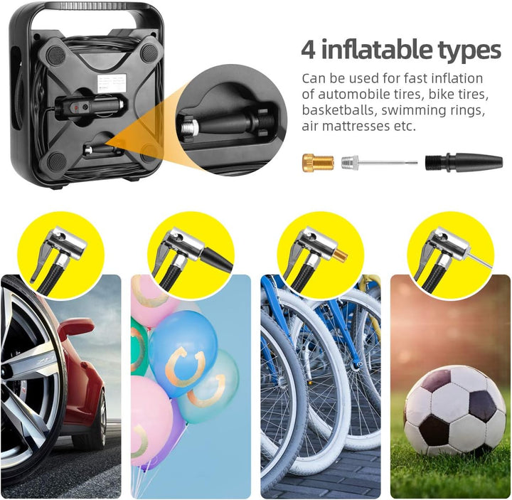 WindGallop 12v Kompressor Auto Luftpumpe Autoreifen Pumpe Reifen Pumpe für Auto Luftkompressor Elekt