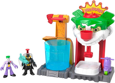 IMAGINEXT DC Super Friends Batman-Spielset - Joker-Haus mit Figuren, die in warmem und eiskaltem Was