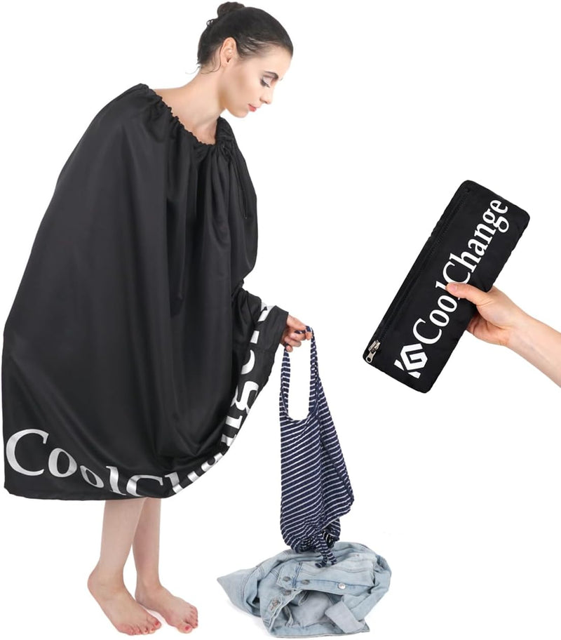 CoolChange Umkleide Poncho | Mantel zum Umziehen | Strandumkleidung Umhang | mit Öffnungen für die A