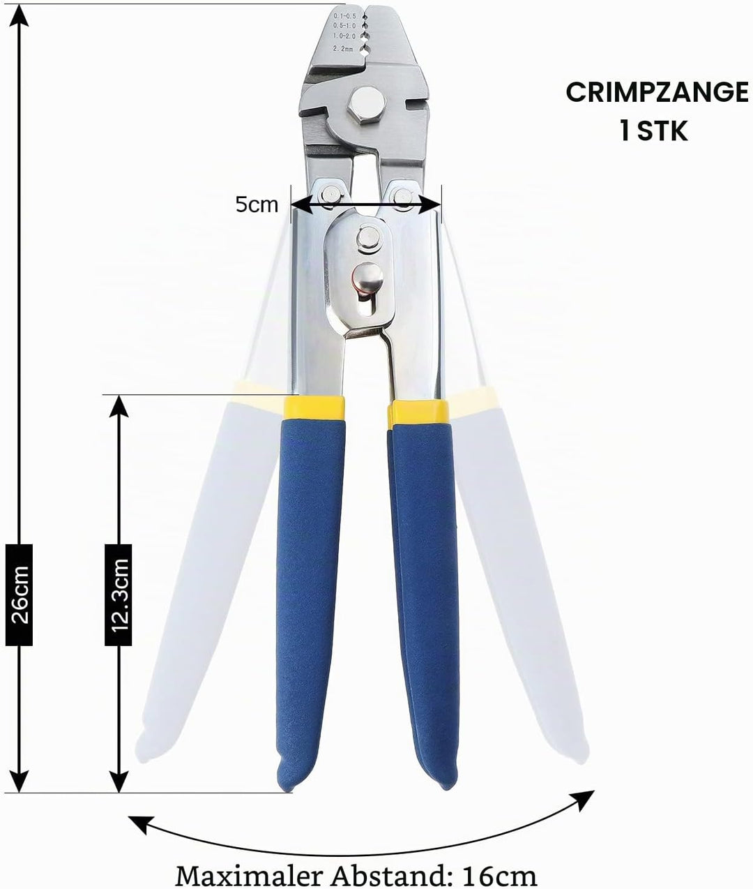 151 Stk Drahtseil Crimpwerkzeug,Draht Crimpzange zum Angeln 0.1-2.2 mm,Drahtseil Crimper Drahtschnei