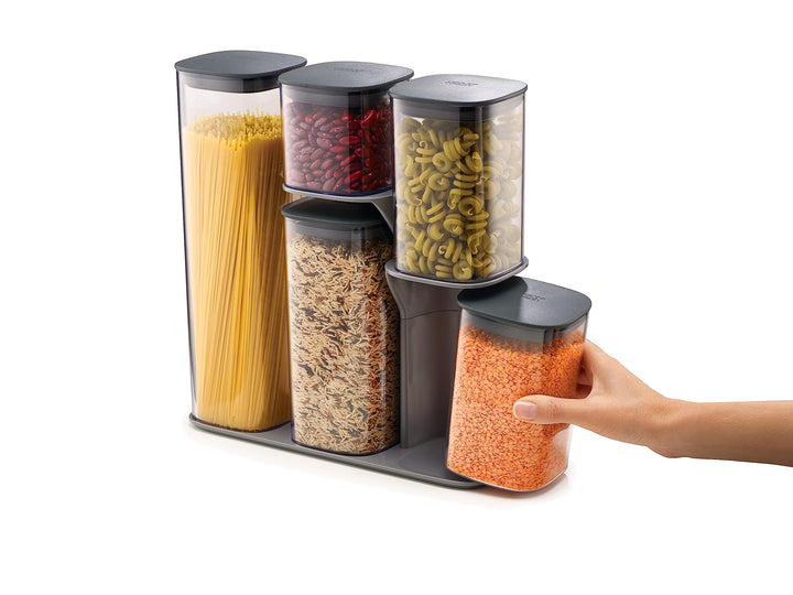Joseph Joseph - Ensemble de 5 Boites de Rangement Cuisine, Hermetiques avec Support fonctionnel - Gr