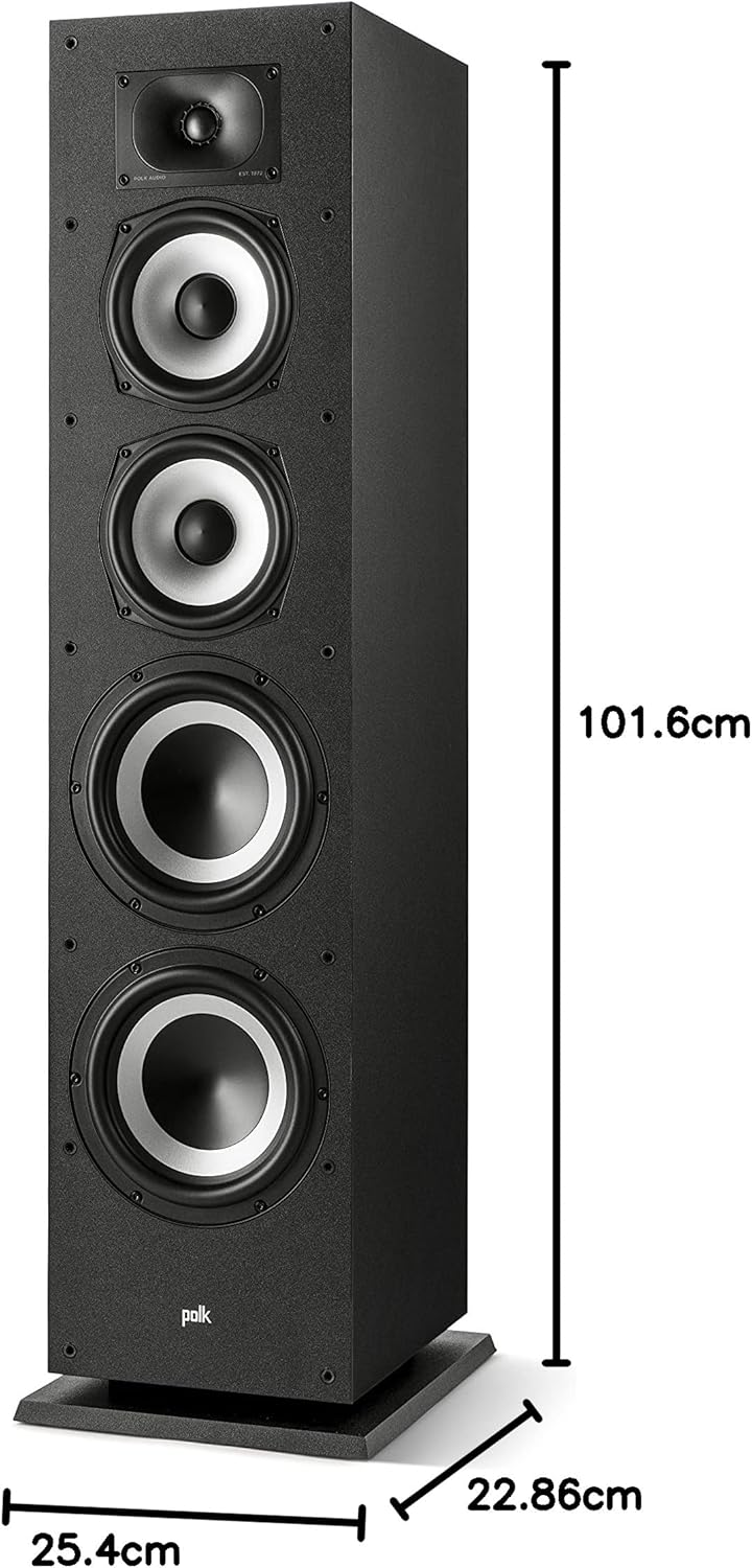 Polk Audio Monitor XT70 Hochauflösender Standlautsprecher, HiFi Und Heimkino Lautsprecher, Hi-Res Ze