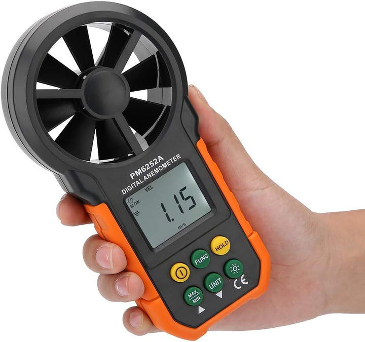 Digital Windmesser PM6252A Anemometer Luftvolumen Messanemometer mit LCD Display für Windsurf Drache