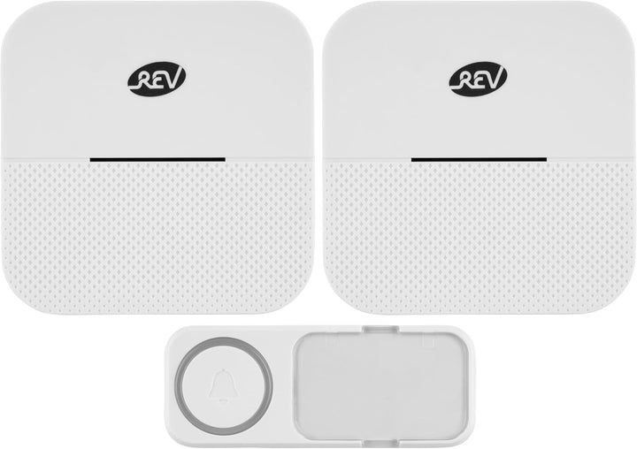 REV Funkklingel Set Orchestra bis 150m, 90dB, 1x Klingel Haustür 230VAC, 1x Klingel 4,5VDC und 1x Kl
