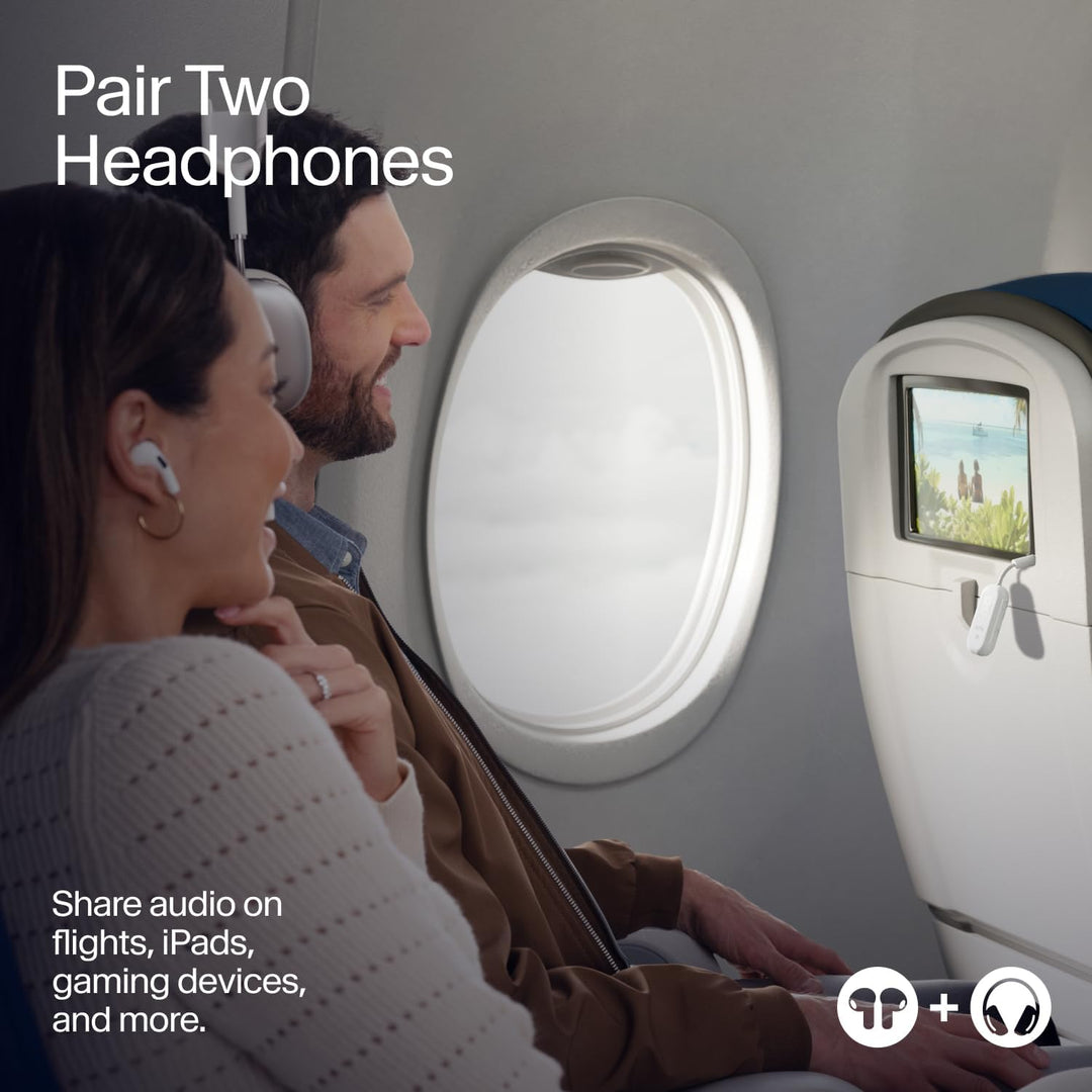 Twelve South AirFly Pro 2 Deluxe | Drahtloser Sender/Empfänger mit Audio-Sharing für bis zu 2 AirPod