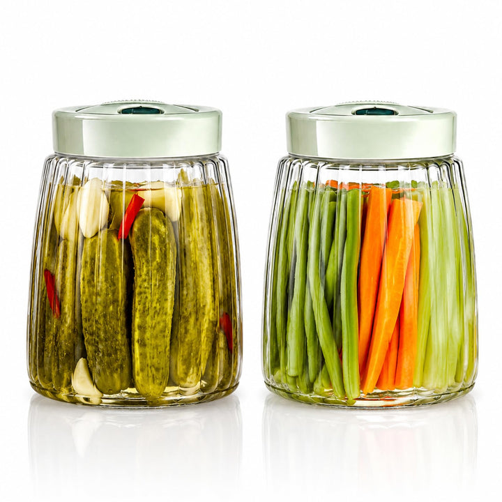 2 Stück Fermentierglas, Fermentiergläser mit Gärventil, kimchi Behälter