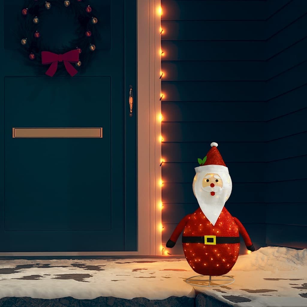 vidaXL Weihnachtsmann Figur LED Luxus Beleuchtet Nikolaus Santa Claus Weihnachtsdeko Weihnachten Dek