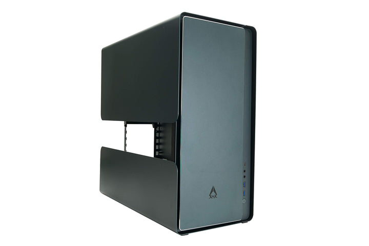Azza Cast Gaming Tower-Gehäuse, schwarz mit seitlicher Flügeltür
