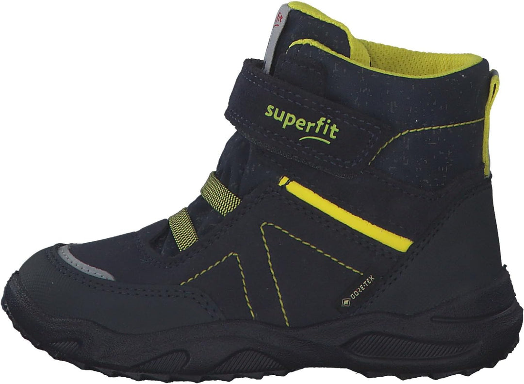 Superfit Jungen Glacier Warm Gefütterte Gore-tex Schneestiefel 22 EU Weit Blau Gelb 8020, 22 EU Weit