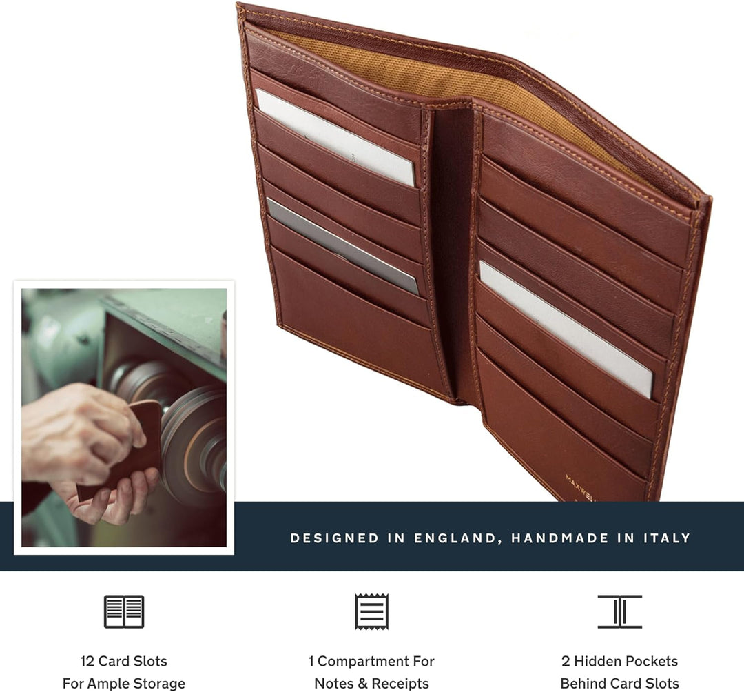 Maxwell Scott - Personalisierte Luxuriöse grosse Brieftasche aus Leder für Herren - Handgefertigt au