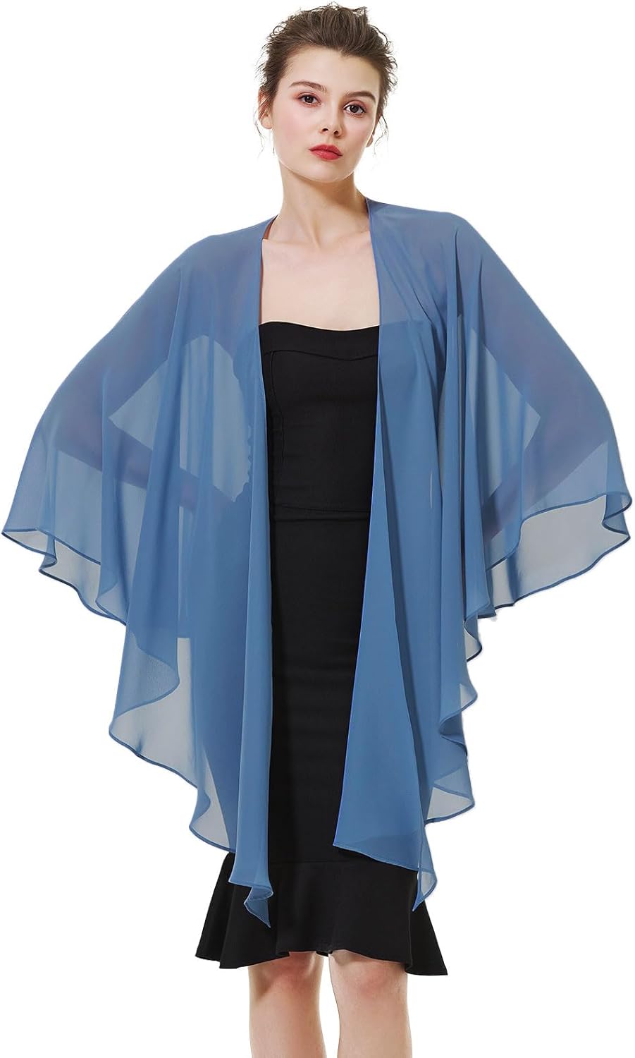 BEAUTELICATE Damen Chiffon Schal Stola Elegante Bolero Leichter Sommerjacke Braut Schal für Brautkle