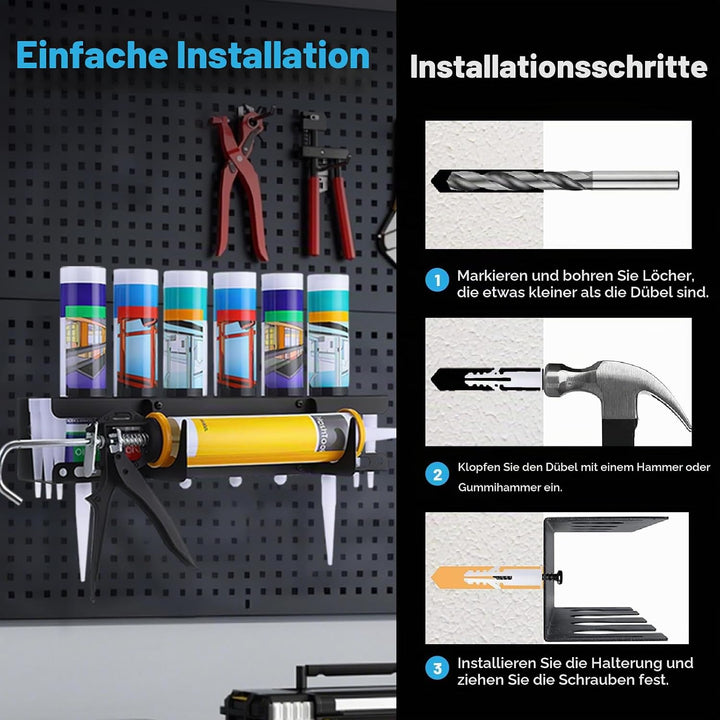 Silikonspritze Holder,Multifunktionaler Silikonhalter Spraydosierhalter, Aufbewahrungsregal Für Kart
