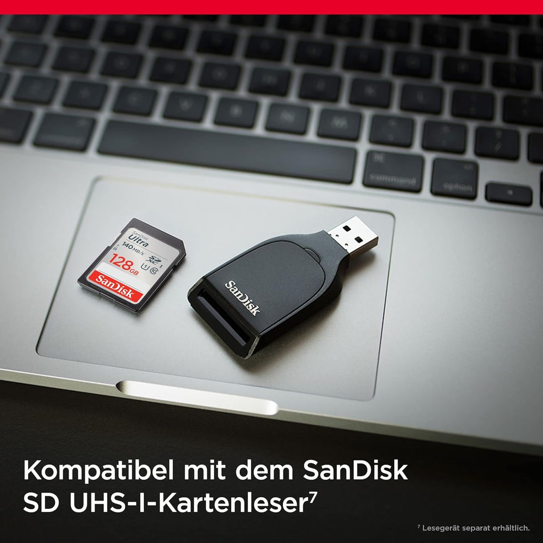 SanDisk Ultra SDXC UHS-I Speicherkarte 128 GB (Für Kompaktkameras der Einstiegs- und Mittelklasse, F