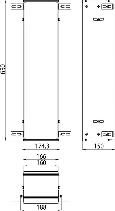 emco Einbaurahmen für Badezimmer Module ASIS 2.0 (65,4 cm Höhe), Rahmen für hochwertigen Badezimmers