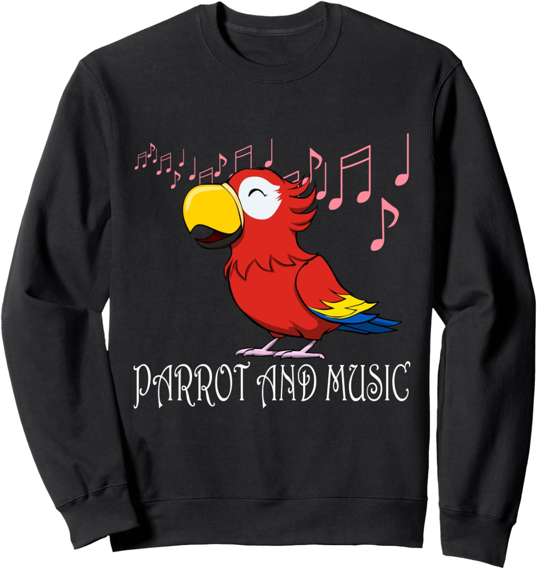 Singender Papagei für Musik Fans und Musiker Sweatshirt