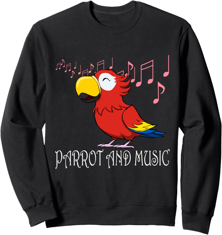 Singender Papagei für Musik Fans und Musiker Sweatshirt
