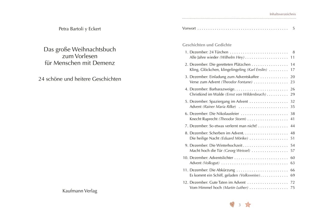 Das grosse Weihnachtsbuch zum Vorlesen für Menschen mit Demenz: 24 schöne und heitere Geschichten, K