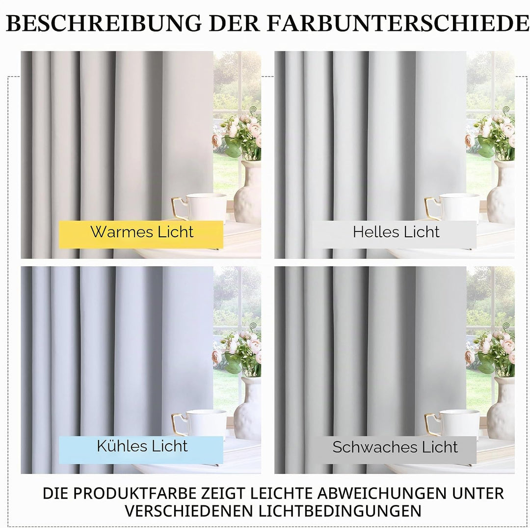 PONY DANCE Gardinen Kinderzimmer Mädchen - Schlaufenschal 2er Set Vorhänge mit Schlaufen Thermovorha