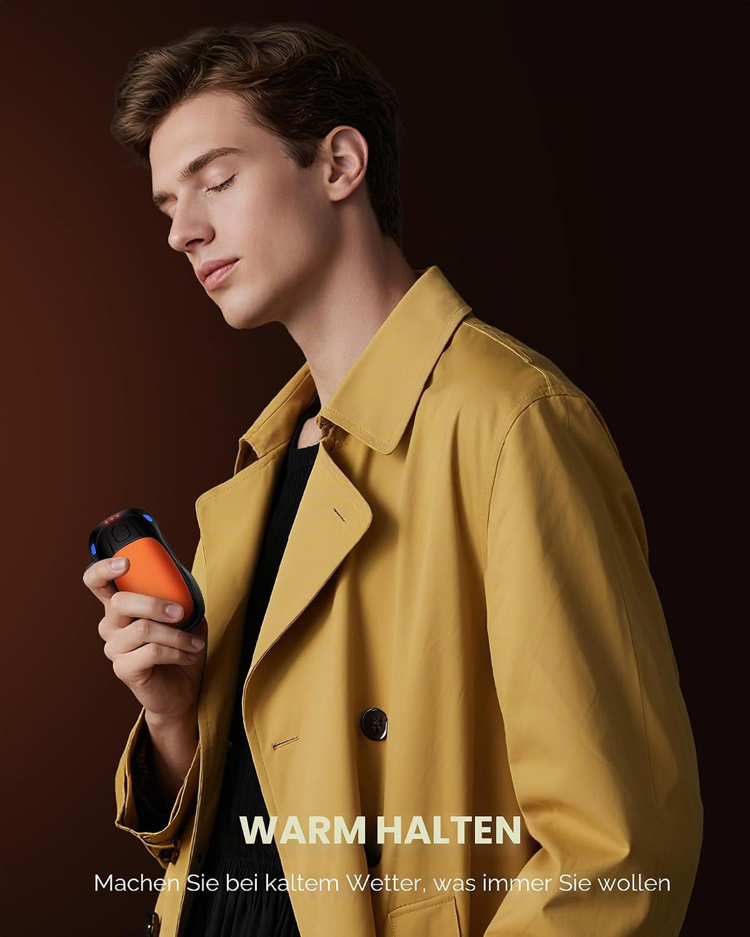 Handwärmer Elektrisch 2 Set, Taschenwärmer Wiederverwendbar AI Smart Chips 24 Stunden Heizun, Magnet