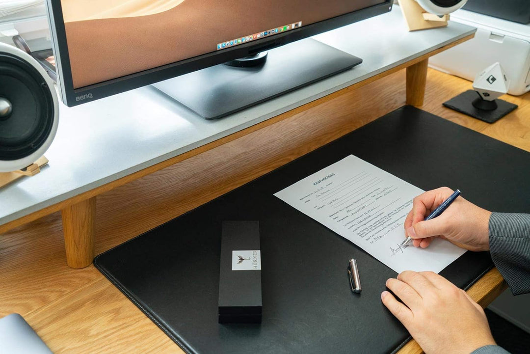 Hörner TERRA- Hochwertiger Füllfederhalter Blau I Premium Geschenkbox I Tinte in Schwarz I Luxus Des