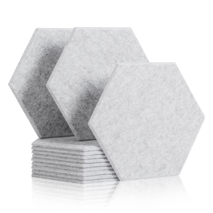 Rdutuok 12 Stück Akustik Panel,30x26x1cm Hexagon Akustik Absorber Schallschutzplatten Akustikpaneele