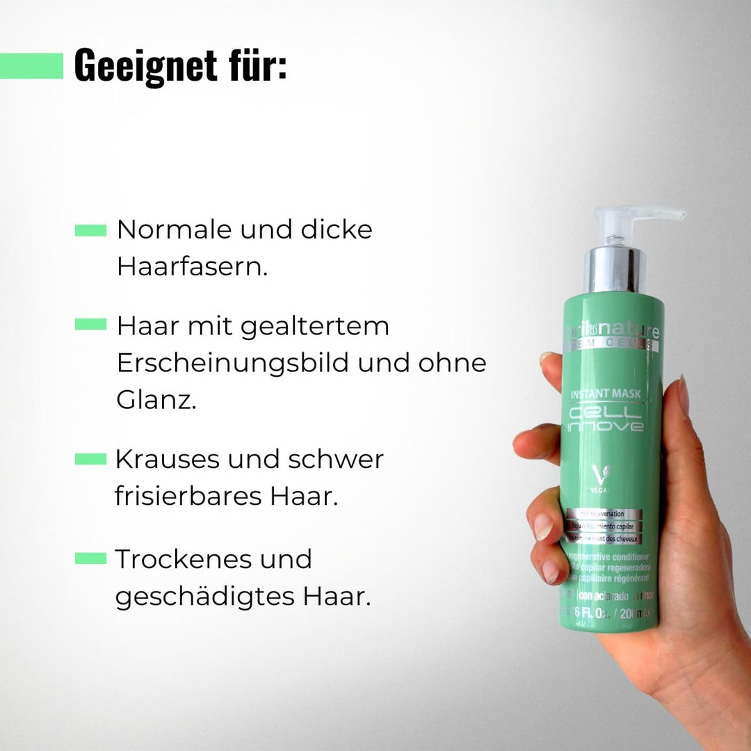 abril et nature - Instant Mask Cell Innove - Feuchtigkeitsspendende Haarmaske - 1000 ml - Für Strapa