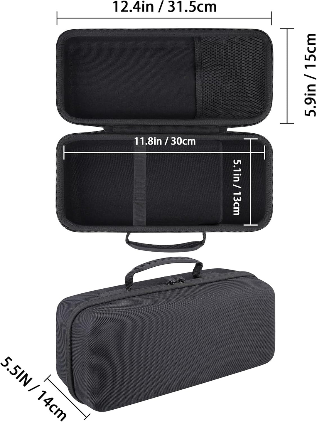 co2CREA Hart Reise Schutz Hülle Etui Tasche für Anker SOLIX C300 DC Powerbank Powerstation 300W Outd