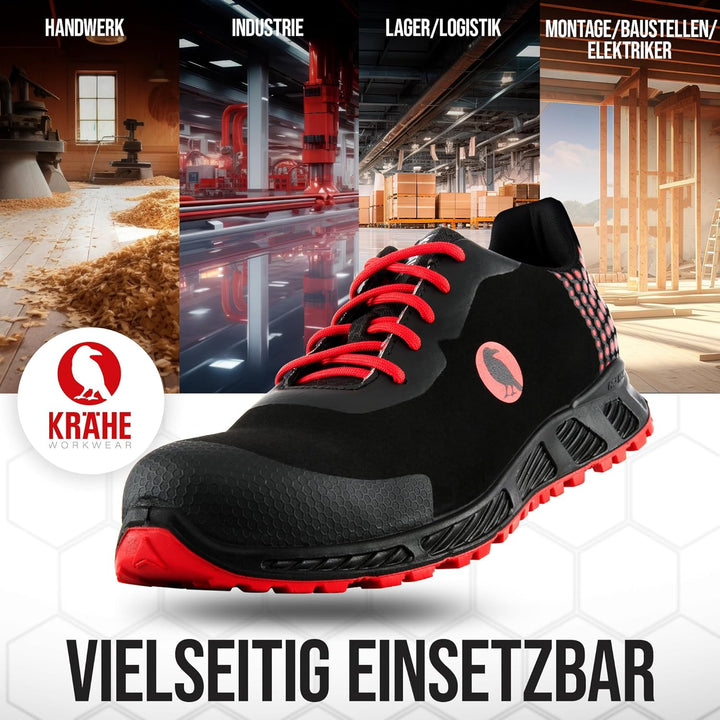 KRÄHE Black Crow S3 ESD SRC Sicherheitshalbschuh Blau I Arbeitsschuh & Sicherheitsschuh für Herren 3