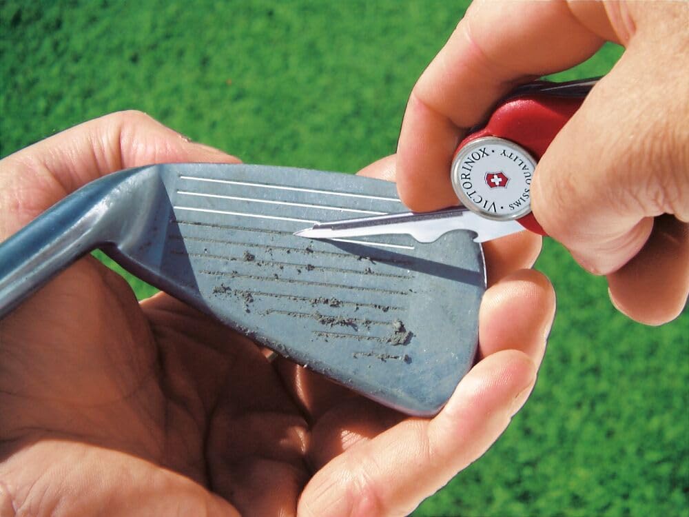 Victorinox Schweizer Taschenmesser, Golf Tool, Multitool, Outdoor, 10 Funktionen, Klinge, Reparatur-