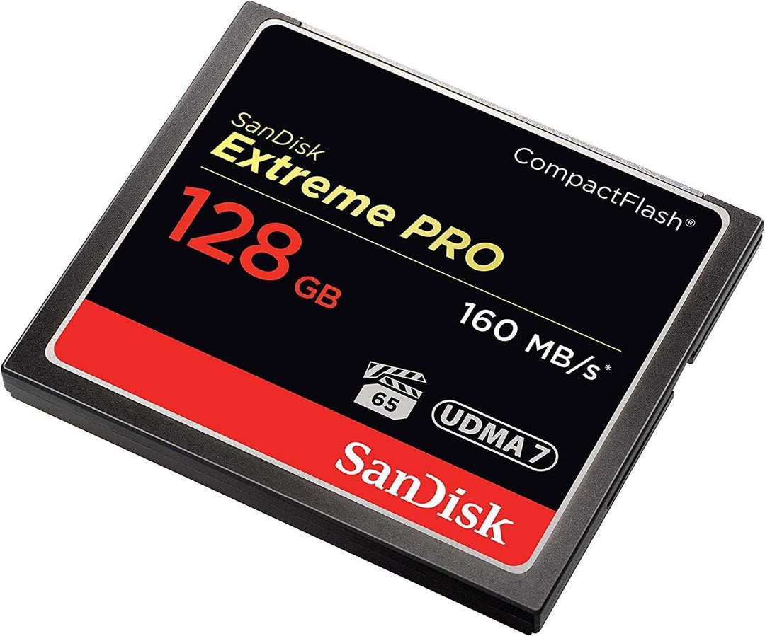 SanDisk Extreme Pro CompactFlash Speicherkarte 128GB (UDMA7, 4K-UHD- und Full-HD-Videos, VPG 65, tem