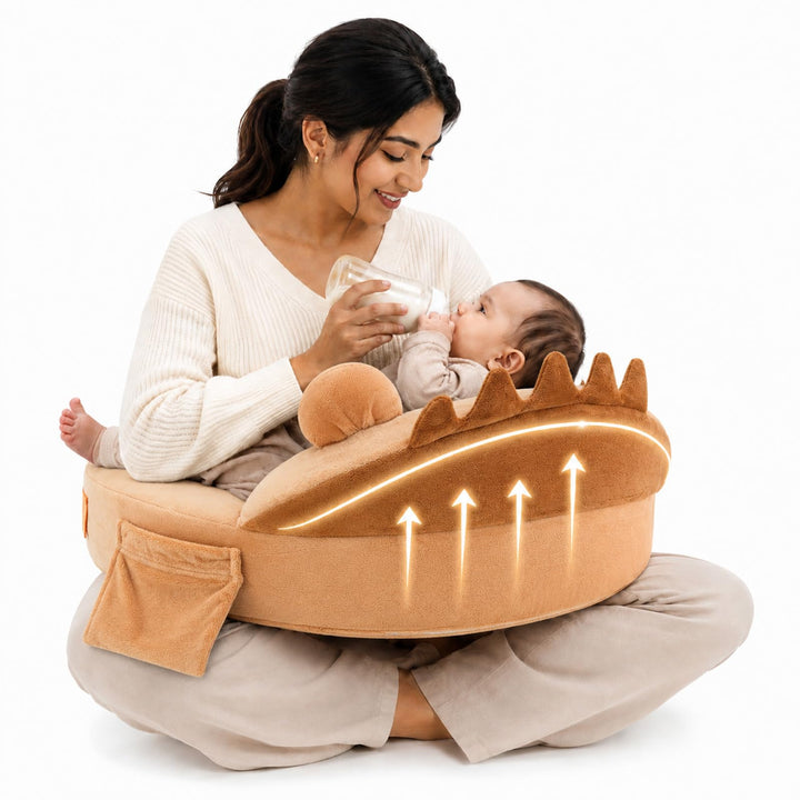 Ergonomic Stillkissen Klein mit Sicherheitsumrandung Memory Foam Baby Nursing Pillow – Verstellbarer