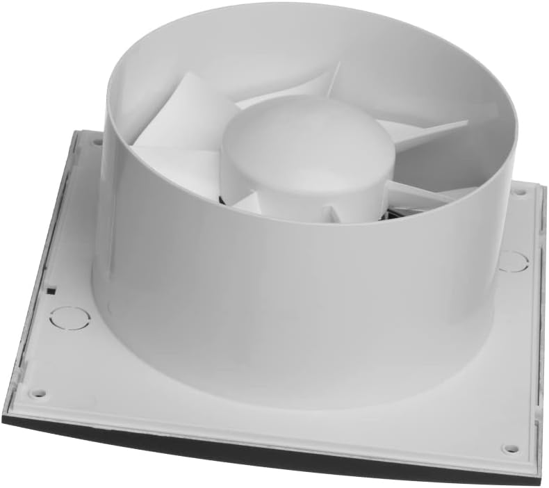 EUROPLAST Ø 125mm Wandventilator Lüfter Abluft Ventilator Küche WC Bad - mit Timer/Nachlauf - Kunsts