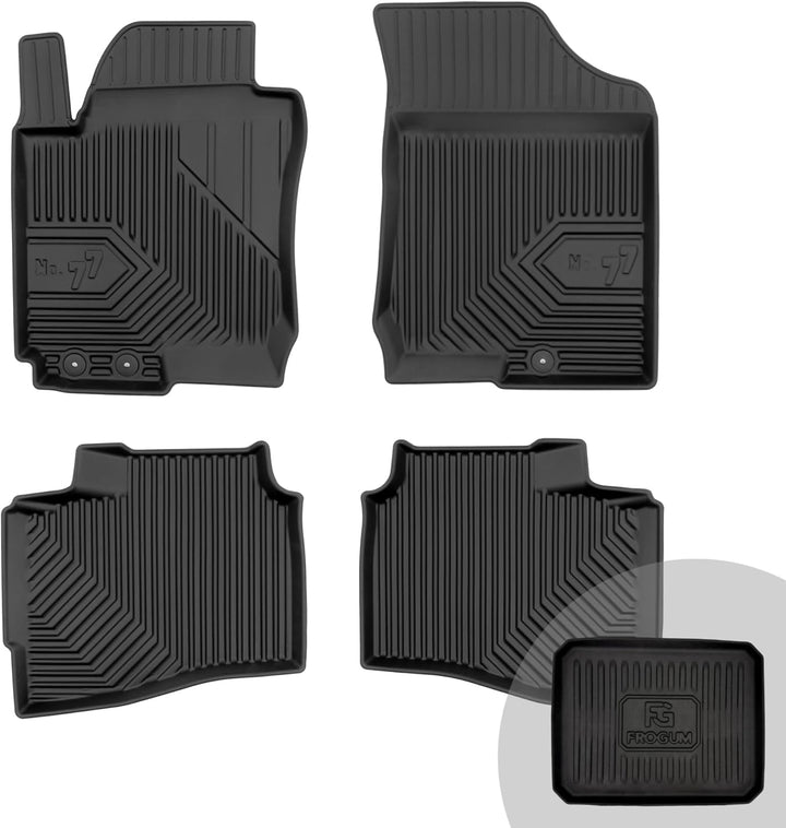 FROGUM No.77 Gummimatten Ganzjahresset von Auto Fussmatten Autofussmatten für Hyundai i30 I 2007-201