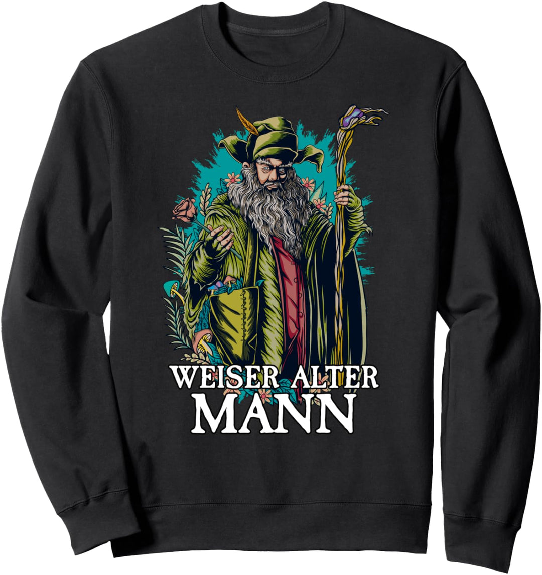 Droide mit Spruch I Zauberer I Herren Weiser Alter Mann Sweatshirt