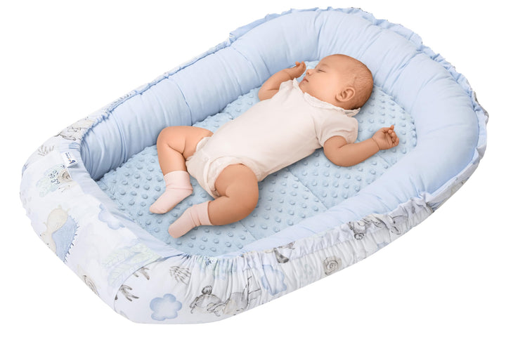 Medi Partners Babynest Kuschelnest Babynestchen 100% Baumwolle Nestchen Reisebett für Babys Säugling
