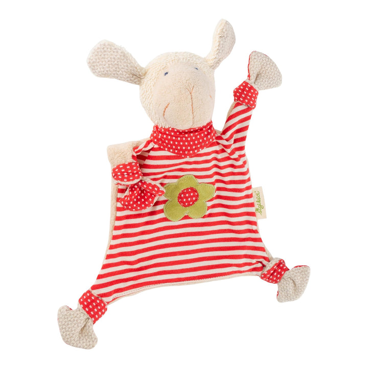 SIGIKID 40862 Schnuffeltuch Schaf Green Mädchen Babyspielzeug empfohlen ab Geburt rot Rot/Schaf, Rot