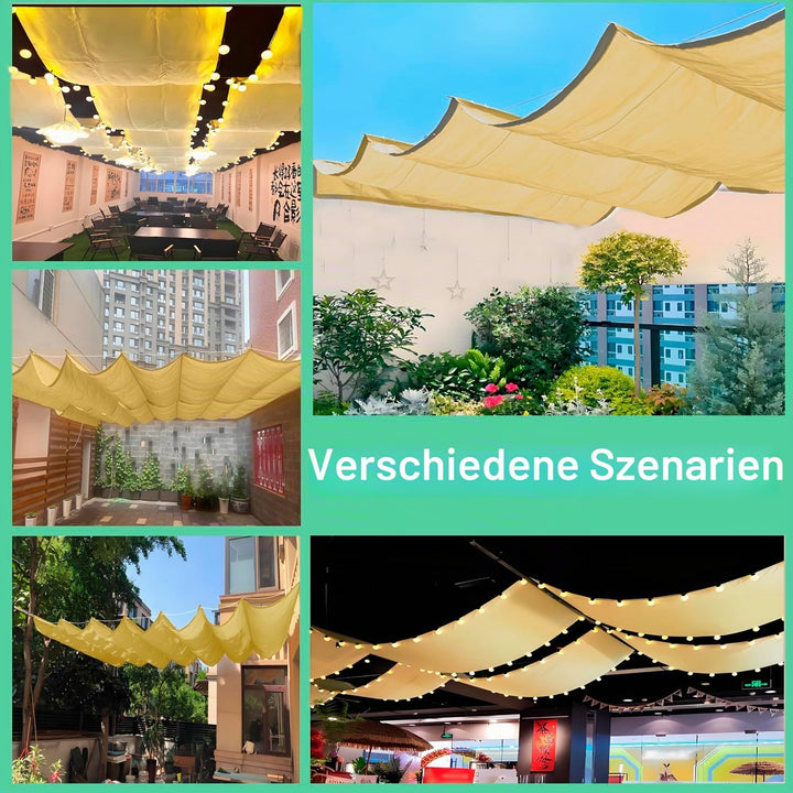Einziehbar Welle Sonnensegel 100x250cm(BxL) Verstellbar Schattenabdeckung Sonnenschutz Wasserdicht O
