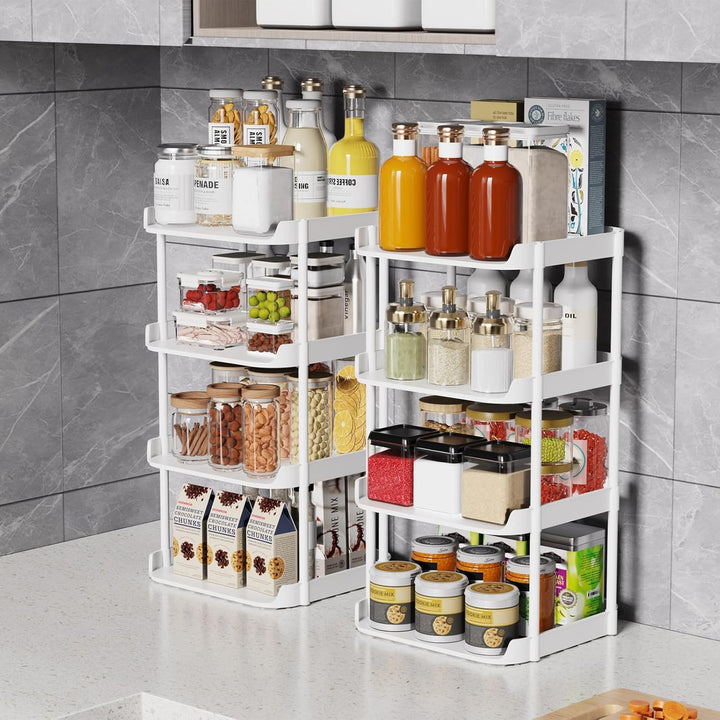 8 Ebenen Schmal Schuhregal, Mehrschichtiges Hoch Schuhregale Platzsparend, Stapelbar Klein Standrega