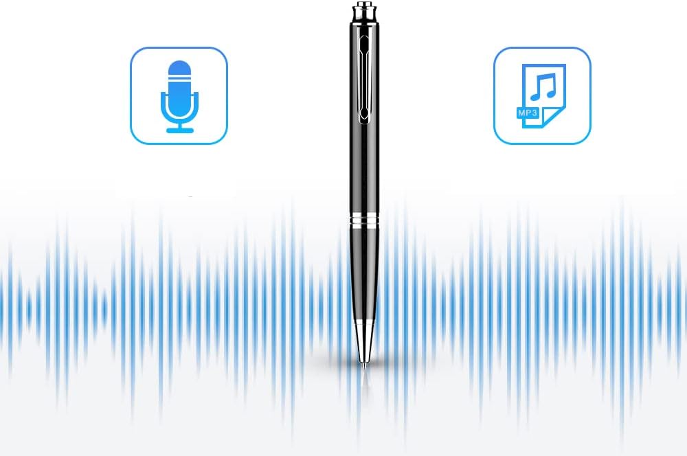 Pen Voice Recorder Q60 | 8GB USB-Aufnahmegerät | Diktiergerät mit Sprachaktivierung, 192kbps HD-Audi