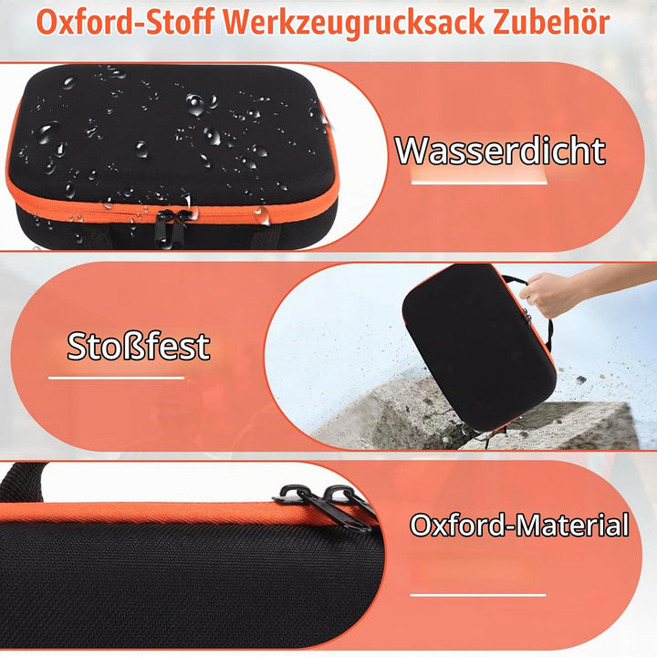 GAESHOW Werkzeugtasche Schwarz EVA Hartschale Wasserdicht Mutispandex Hardware Werkzeug Aufbewahrung