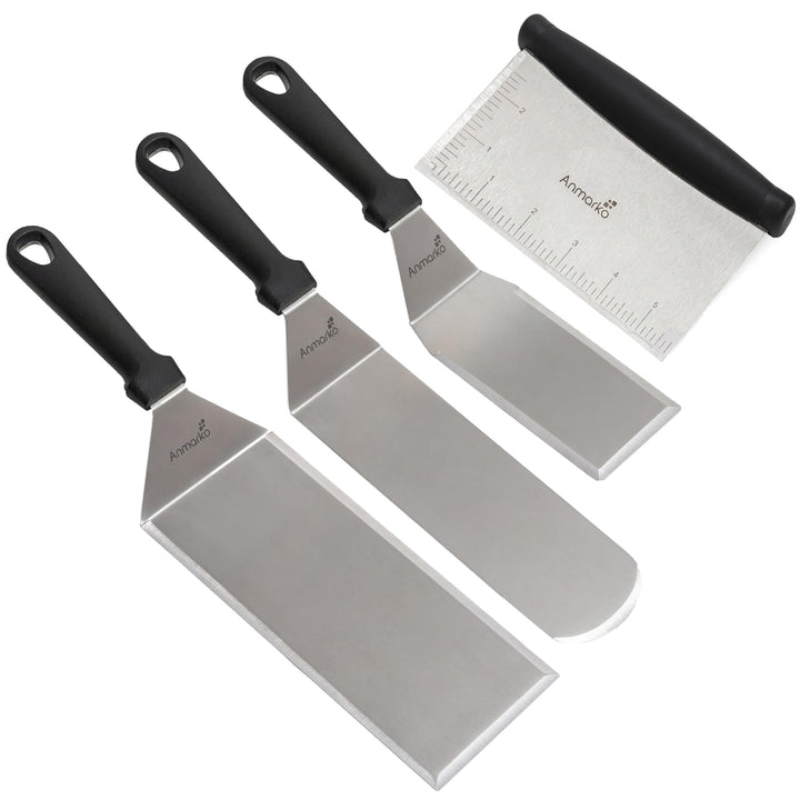 Exklusives Grillwender Set aus hochwertigem Edelstahl - BBQ Grillset in erstklassiger Qualität für