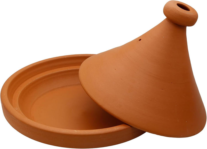 Tajine Schmortopf aus Ton – Ø 34 cm Marokkanisch Kochen für 4-6 Personen – Tagine unglasierter Garto