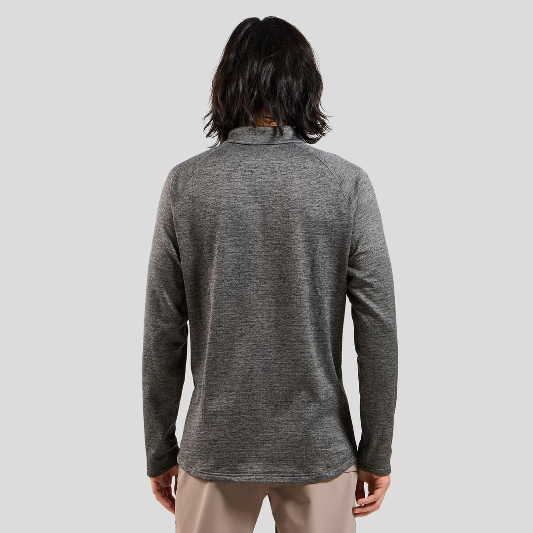 Odlo Herren FLI Half Zip Longsleeve S Dark Grey Melange, S Dark Grey Melange