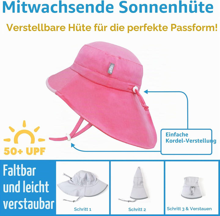 Jan &amp; Jul Kinder Grow-with-Me Aqua-Dry Abenteuer-Sonnenhut 0-6 Monate Dinoland, 0-6 Monate Dinoland