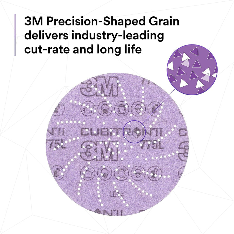 3M Cubitron II Hookit Filmscheibe – Kletthaftende Schleifscheibe mit Präzisions-Keramikkorn – 150 mm