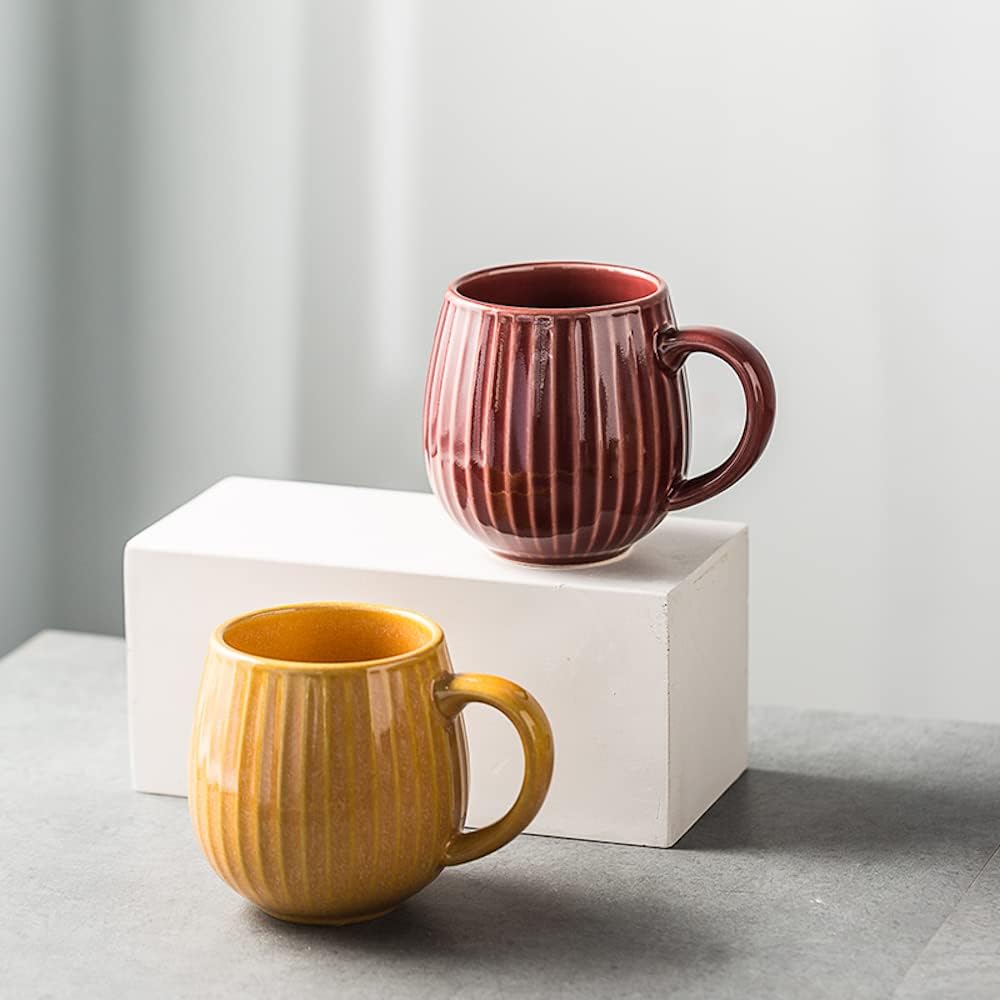 Saumo 480ml Hochwertige Handgefertigte Kaffeetasse aus Porzellan - Kaffee & Tee Tasse in Modern Vint