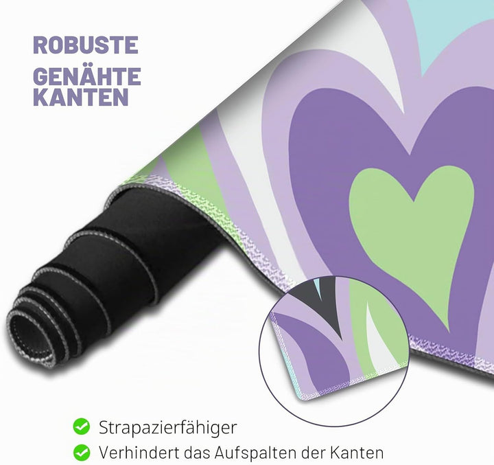 ToLuLu Erweitertes Gaming-Mauspad, Memory-Schaum, ergonomische Tastatur-Maus-Handgelenkauflage, gros